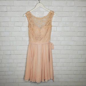 Kennedy Blue Pretty Blush Lace and Chiffon Dress